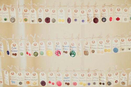 Button escort cards